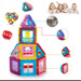 KLOCKI MAGNETYCZNE KONSTRUKCYJNE 3D EDUKACYJNE UKŁADANKA 45 elem DLA DZIECI