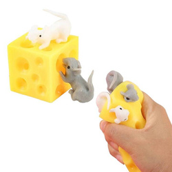 MYSZKI W SERZE CHOWĄJACE SIE MYSZKA GNIOTEK SER 2 figurki ANTYSTRESOWY