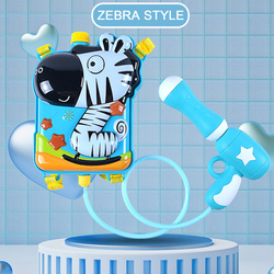 PISTOLET NA WODĘ Z PLECAKIEM ZBIORNIKIEM ZEBRA ZABAWKA WODNA DLA DZIECI