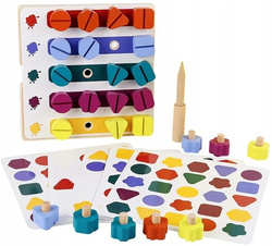 Układanka Montessori Drewniana Zabawka Edukacyjna
