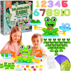 GRA EDUKACYJNA WAGA SZALKOWA ŻABA ŻABKI I KARTY NAUKA LICZENIA PRZEZ ZABAWĘ