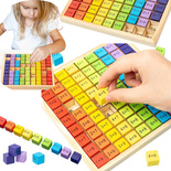 TABLICZKA MNOŻENIA DREWNIANA KLOCKI TABLICA DO NAUKI MATEMATYKA DLA DZIECI