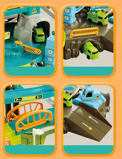 TOR KULKOWY SAMOCHODOWY DINOZAUR PLAC BUDOWY PARKING GARAŻ KOPALNIA ZABAWKA