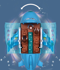 OTWIERANY Samolot pasażerski INTERAKTYWNY + Figurki DŹWIĘK ŚWIATŁO I NAPĘD