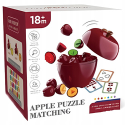 UKŁADANKA SENSORYCZNA DO NAUKI KSZTAŁTÓW LICZENIA W KSZTAŁCIE JABŁKA