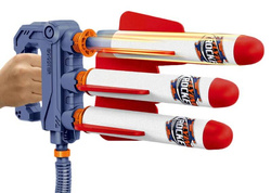 WYRZUTNIA PISTOLET rakiet piankowych z POMPKA ZESTAW 2w1 Zabawka DLA DZIECI