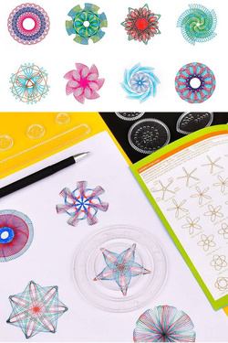 SPIROGRAF ZESTAW DO RYSOWANIA DLA DZIECI PISAKI MAZAKI ZABAWKA EDUKACYJNA