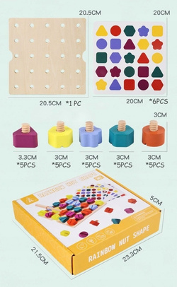 Układanka Montessori Drewniana Zabawka Edukacyjna