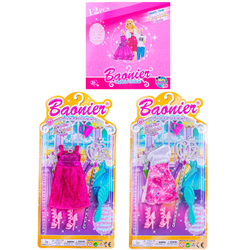 ZESTAW UBRANKA SUKNIA DLA LALEK WIECZOROWA BUTY