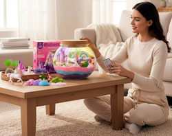 TERRARIUM JEDNOROŻEC LED ŚWIECĄCA LAMPKA NOCNA 13 KOL. DO POKOJU Z PILOTEM