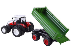 TRAKTOR ZDALNIE STEROWANY NA PILOT Z PRZYCZEPĄ CIĄGNIK ROLNICZA ŚWIATŁO