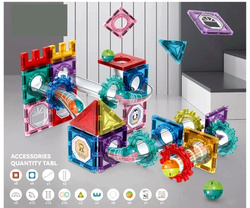 KLOCKI MAGNETYCZNE KONSTRUKCYJNE TOR KULKOWY KREATYWNA ZABAWKA DLA DZIECI