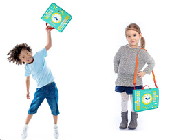 TABLICA MANIPULACYJNA Z ZEGAREM WALIZKA do nauki