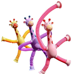 SENSORYCZNA ŻYRAFA LED ROZCIĄGAJĄCE RURKI SENSORYCZNE PRZYSSAWKI DO ZABAWY