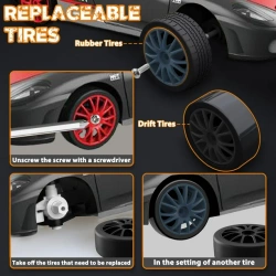 AUTO DO DRIFTU STEROWANY NA PILOT SAMOCHÓD DRIFT NAPĘD 4X4 AKUMULATOR USB