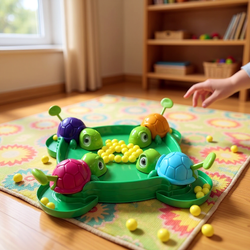 GRA GŁODNE ŻÓŁWIE HUNGRY TURTLE Z KULKAMI KULKI NA PREZENT DLA DZIECI +6