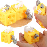 MYSZKI W SERZE CHOWĄJACE SIE MYSZKA GNIOTEK SER 2 figurki ANTYSTRESOWY