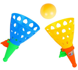 GRA ZRĘCZNOŚCIOWA ŁAPACZ WYRZUTNIA 6X PIŁEK ZABAWKA CATCH BALL ŁAPANIE