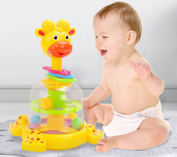 BĄCZEK INTERAKTYWNY ŻYRAFA KARUZELKA Z PIŁECZKAMI BĄK ZABAWKA DLA DZIECI