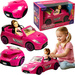 KABRIOLET AUTO DLA LALKI LALEK RÓŻOWY ZESTAW ZABAWKA LALKA DLA DZIEWCZYNKI