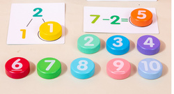 GRA Z KARTAMI DO NAUKI LICZENIA DODAWANIE ODEJMOWANIE DLA DZIECI MONTESSORI