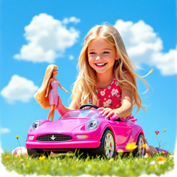 AUTO RÓŻOWY KABRIOLET SAMOCHÓD ZABAWKA DLA LALEK LALKI BEAUTY ZESTAW +LALKA