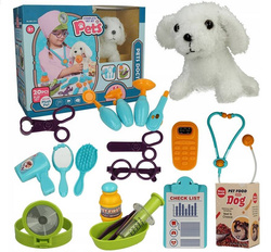 ZESTAW MAŁY DOKTOR LEKARZ WETERYNARZ PIESEK PIES ZABAWKA DLA DZIECI PREZENT