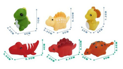 ŚWIECĄCE DINOZAURY ZABAWKI DO KĄPIELI WODY WANNY DLA DZIECI PŁYWAJĄCE 6szt