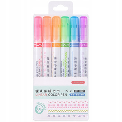 Pisaki Do Szlaczków Markery Flamastry Mazaki Wzorków 6 Kolor Zestaw Szkolny