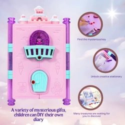 MAGICZNY SEKRETNY PAMIĘTNIK ZAMEK NA KLUCZYK ZE SCHOWKAMI ZESTAW DLA DZIECI