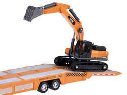 Tir Laweta Koparka i Spychacz Zestaw z dźwiękiem Małego Budowlańca ZA5008