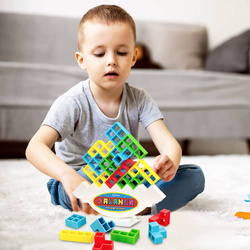 Układanka tetris balansujące klocki TOWER DLA DZIECI WIEŻA 3D gra LOGICZNA