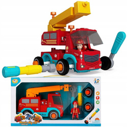 AUTO Wóz Strażacki Straż Pożarna ŚWIATŁO DŹWIĘK FIGURKA STRAŻAKA śrubokręty