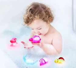 ŚWIECĄCE DINOZAURY ZABAWKI DO KĄPIELI WODY WANNY DLA DZIECI PŁYWAJĄCE 6szt