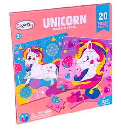 MAGNETYCZNA UKŁADANKA JEDNOROŻEC KSIĄŻECZKA PUZZLE MAGNETYCZNE ZABAWKA