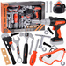 Duży Zestaw majsterkowicza narzędzia Wkrętarka młotek klucz ZA4732
