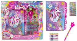 JEDNOROŻEC Magiczny Sekretny Pamiętnik NOTES na Kluczyk ze schowkami Zestaw