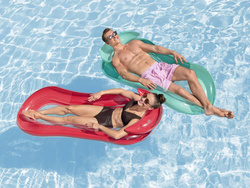 Bestway Dmuchany materac z siatką Leżanka wodna CZERWNONA 160cm 43103