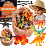 SKAMIELINA JUMBO JAJKO DINOZAURA Z 12 FIGURKAMI WYKOPALISKA MAŁY ARCHEOLOG