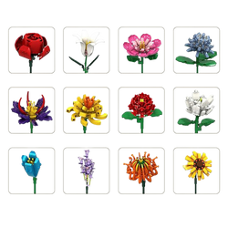 DUŻY BUKIET KWIATÓW KLOCKI KONSTRUKCYJNE 1064 KWIATY RÓŻA KLOCKI DLA DZIECI