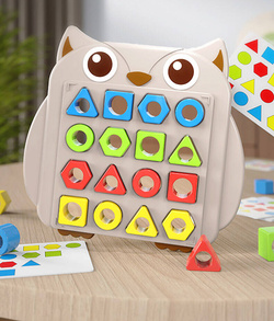 Gra Dopasuj kształty figury Tablica Układanka Montessori Zabawka do Wzorów