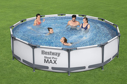 BASEN OGRODOWY STELAŻOWY Z POMPA Bestway 305 x 76 ZESTAW Z POKRYWA MAX 22w1