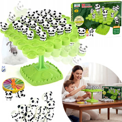 GRA BALANSUJĄCE PANDY ZRĘCZNOŚCIOWA I LOGICZNA DLA DZIECI ZABAWA RODZINNA