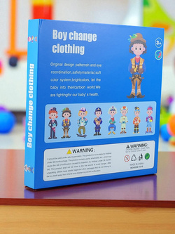 UKŁADANKA MAGNETYCZNA PUZZLE KREATYWNE UBIERANIE CHŁOPAKA ZAWODY UBIERANKA