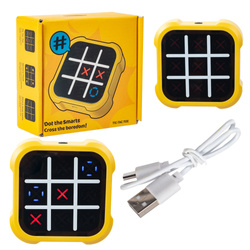 GRA KÓŁKO I KRZYŻYK ELEKTRONICZNA 4W1 ŁADOWANIE USB NA PREZENT DLA DZIECI