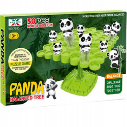 GRA BALANSUJĄCE PANDY ZRĘCZNOŚCIOWA I LOGICZNA DLA DZIECI ZABAWA RODZINNA