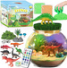 TERRARIUM KULA Z DINOZAURAMI ZESTAW LAMPKA NOCNA LED NA PILOT DLA DZIECI