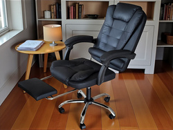 FOTEL BIUROWY OBROTOWY MASAŻ PODNÓŻEK REGULACJA LEŻANKA DO PRACY DOMU BIURA