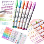 Pisaki Do Szlaczków Markery Flamastry Mazaki Wzorków 6 Kolor Zestaw Szkolny