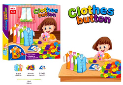 Gra GUZIKI do NAUKI szycia UBRANIA z KARTAMI ZESTAW DO NAUKA GUZIKÓW
